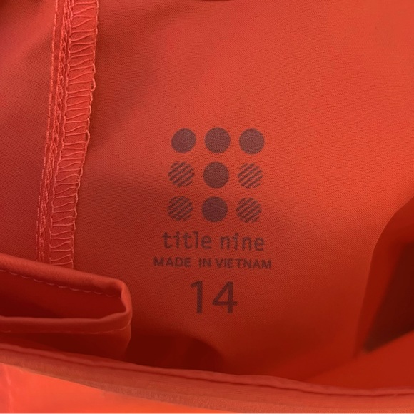 Title Nine Incrediboardie Swim Shorts 4” In Clementine NWT Sz 14 - Picture 7 of 16